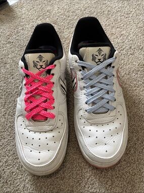 Nike Air Force 1 Low South Korea Taegeuk Size 7 Sneaker Pink & Light Blue Tiger